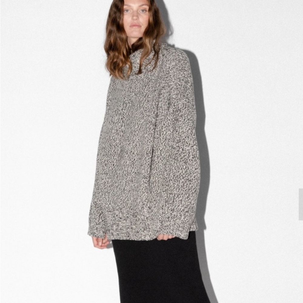 Elegant Gray Turtleneck Sweater